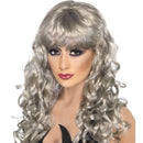 Siren Wig Adult Curly Long Silver Fringed Costume Hair 2