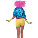 Skater Girl Costume Adult Blue Yellow with Green 2