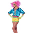 Skater Girl Costume Adult Blue Yellow with Green 1