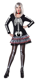 Skeleton Maiden Adult Costume Female Uk Size 10 14 1