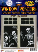 Skeleton Window Poster Halloween Decoration 1