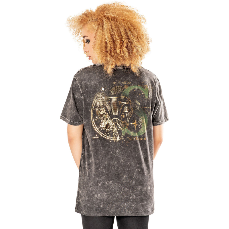 Slytherin Acid Wash Harry Potter Unisex T-Shirt Adult_2