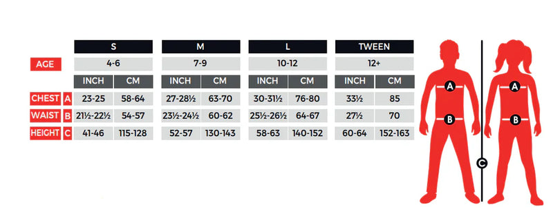 Size Chart Mr Rabbit Costume Child