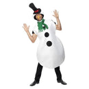 Snowman Costume Adult White Tabard Green Scarf Black Hat and Carrot Nose 1