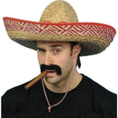 Sombrero Straw Hat Adult Brown 18inch Diameter 1