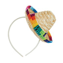Sombrero Straw Mini Hat on Headband 1