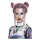 Space Buns Wig Black and Pink 1