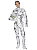 Spaceman Costume Adult Silver Jumpsuit Hood Gloves Boot Covers 2