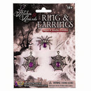 Spider Web Ring + Earring Set 1