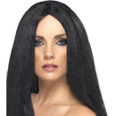 Star Style Long Straight Black Wig 44cm Glam Adult Costume Hair 2