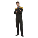 Star Trek Voyager Operations Uniform Adult Gold Black Jumpsuit 1