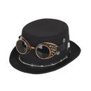 Steampunk Top Hat Black with Goggles & Gears 1