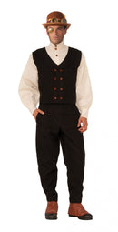 Steampunk Vest Black Adult Costume 1