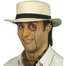 Straw Boater Hat Adult Cream 1