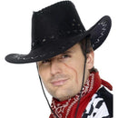 Suede Look Cowboy Hat Adult Black 1