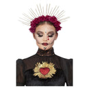 Sunburst Day Of The Dead Headband with Roses 1