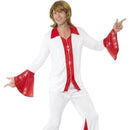 Super Trooper Male Adult White Red Disco Costume 1