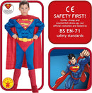 Superman Costume Deluxe Muscle Chest Kids 7