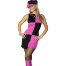 Swinging 60s Costume Adult Dress Pink Black 2