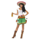 Tequila Shooter Girl Costume Adult Green White Dress Top 3