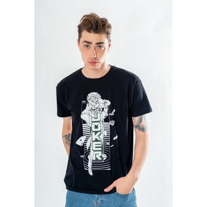 The Joker Adult Unisex Black Jester T-Shirt DC_2