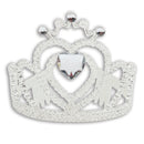 Tiara White Glitter + Heart Stone Costume Accessory 1