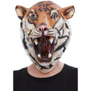 Tiger Latex Mask Adult Orange Black 1
