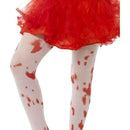 White Tights with Blood Stain Print Age 6-12 Costume Accessory 1