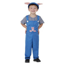 Toddler Country Piggy Costume Blue All In One and Hat 1