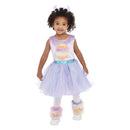 Toddler Cute Monster Costume Purple Dress Leg Warmers and Headband 1