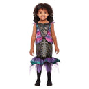 Toddler Dark Mermaid Costume Purple Dress with Headband 1