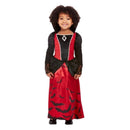 Toddler Vampire Costume Red and Black Long Dress 1
