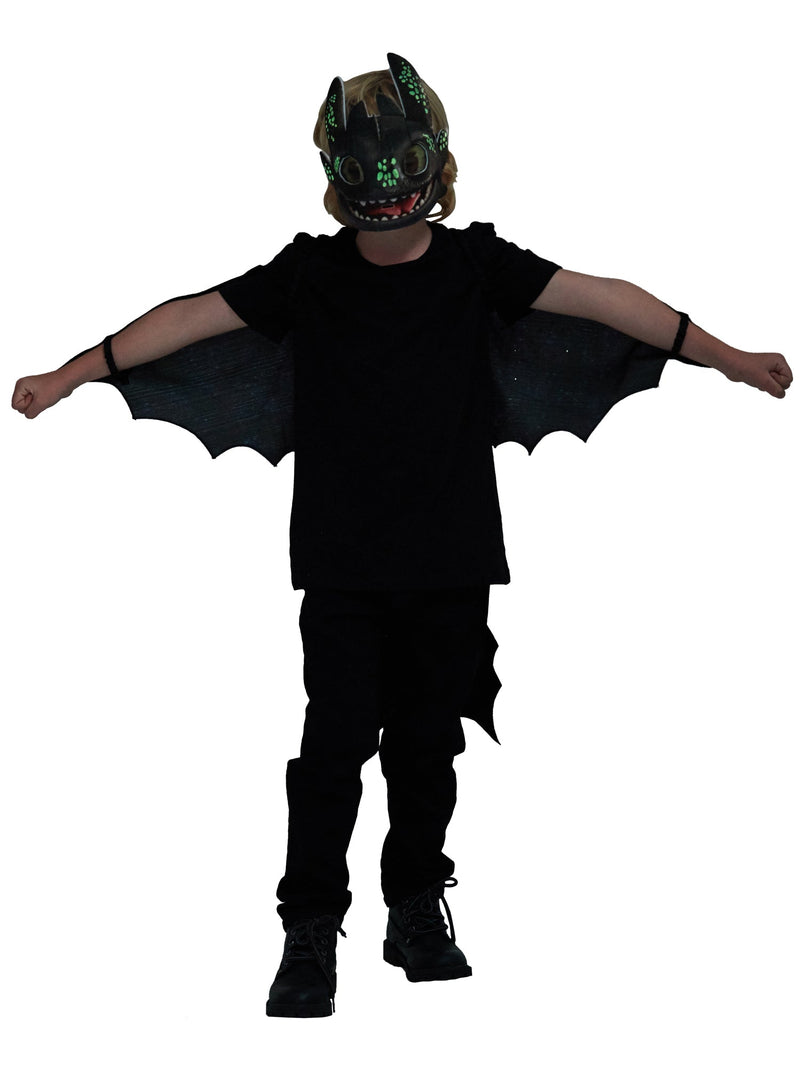 Toothless Nightfury Glow in the Dark Wings and Mask Set_2