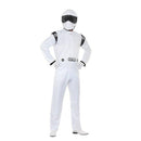 Top Gear The Stig Racing Driver Costume Adult White Jumpsuit 1