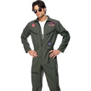 Top Gun Maverick Pilot Jumpsuit Costume Adult Green 1