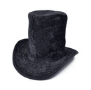 Top Hat Black Crushed Velvet Wide Brim 1
