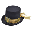 Top Hat Black with Gold Belt 1