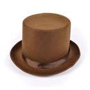 Top Hat Brown Wool Felt Adult Willy Wonka 1
