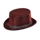 Top Hat Red " Metallic" Look With Band Hats 1