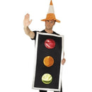 Traffic Light Costume Adult Black Tabard Orange Hat 1