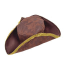 Tricorn Brown Distressed Look Adult Pirate Hat 1
