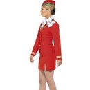 Trolley Dolly Costume Adult Red Jacket Skirt Scarf Hat 3