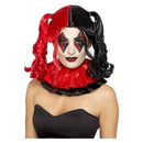 Twisted Harlequin Wig Adult Black Red 2