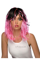 Two Tone Streak Wig Pink Costume 1