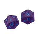 D&D Phandelver Campaign 2D20 Heavy Metal Dice - Royal Purple and Sky Blue 1