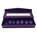 D&D Phandelver Campaign 7RPG Heavy Metal Dice - Royal Purple and Sky Blue 1