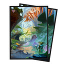 Magic The Gathering Bloomburrow 100ct Deck Protector Sleeves Blue Island 1