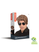 Used Car Salesman Wig Brown 80s Miami Hairdo 3