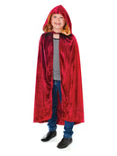 Velvet Hooded Cloak Childrens Costume 88cm Long 2