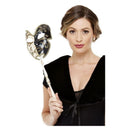 Venetian Mask Black and Cream 1